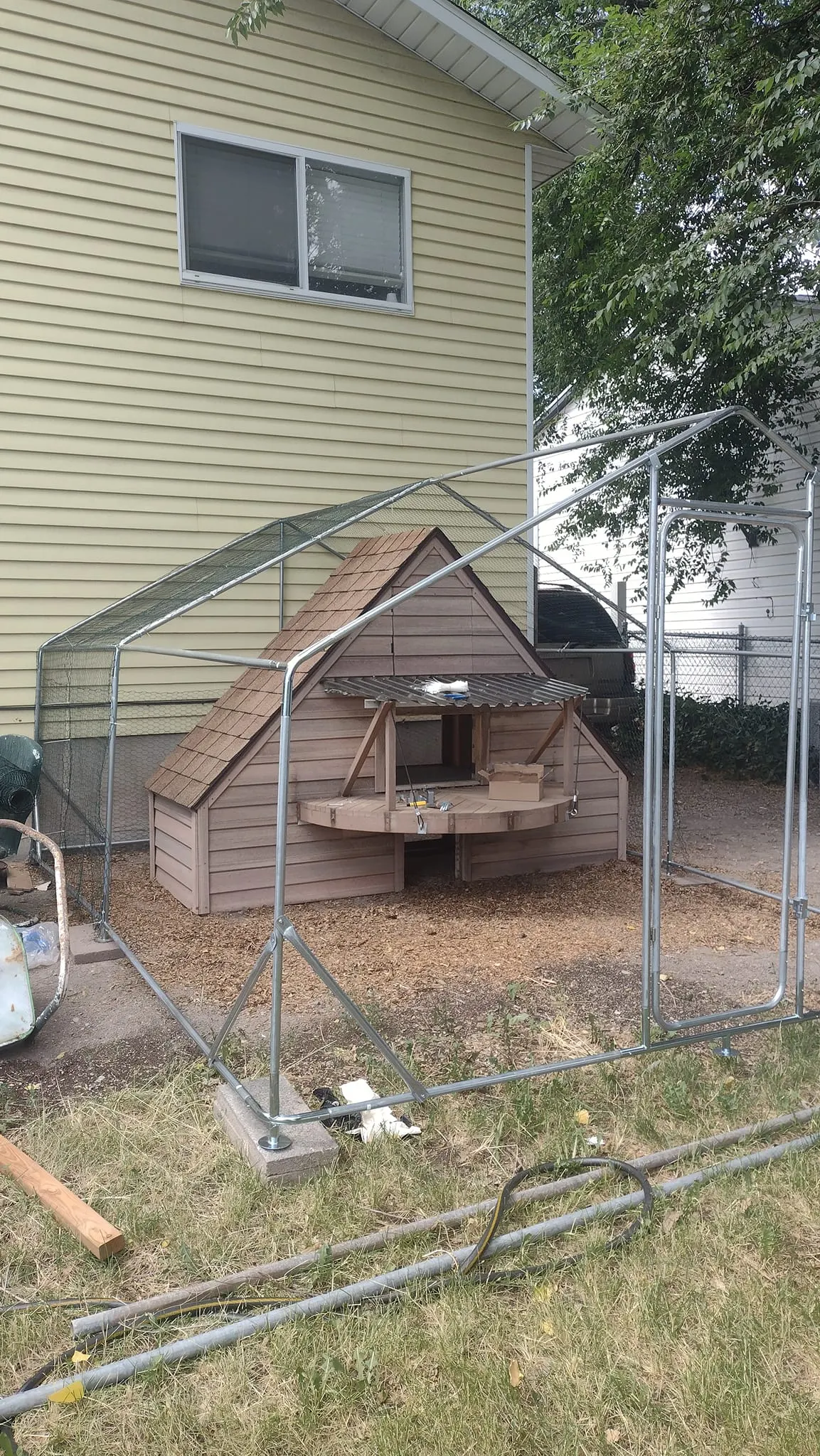 Chicken Coop and Fence Build after