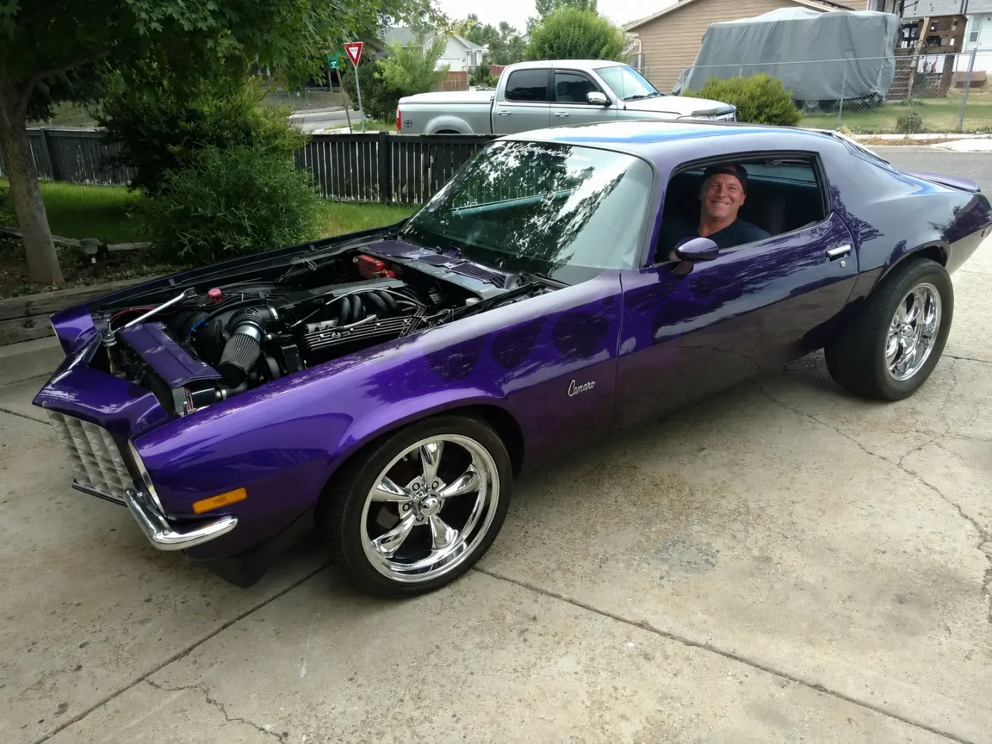 Tracy Patton with a custom hotrod