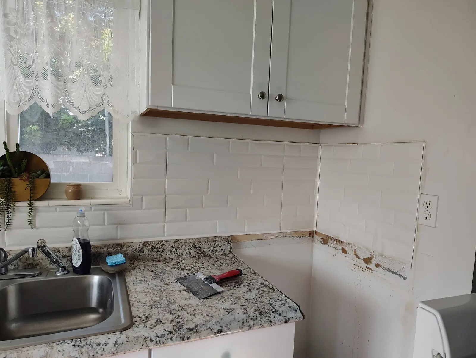 Ceramic Tile Backsplash — Midvale, UT - Before