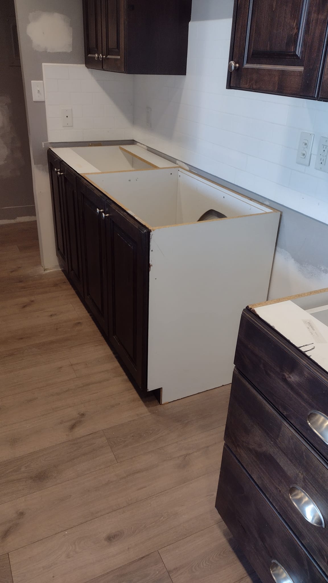 Kitchen Cabinet Reinstallation before